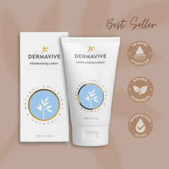 Dermavive Moisturizing Lotion provides deep hydration to keep your skin feeling soft, smooth, and healthy. This lightweight, oil-free formula absorbs quickly and won't clog pores. Perfect for daily use on all skin types.