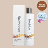 Neutriderm Hair Enhancer Shampoo is a natural solution to fight hair loss and breakage. Made with nourishing ingredients, this shampoo helps strengthen and revitalize hair for a healthier, fuller look.