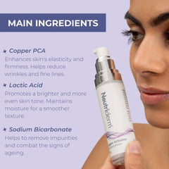 Fight wrinkles and achieve a radiant complexion with Neutriderm Copper Activator Serum. This powerful formula with Copper PCA helps boost collagen production for visibly smoother and brighter skin.