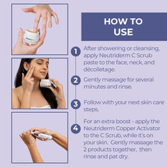 Looking for a facial scrub to brighten and smooth your skin? Neutriderm C Scrub with Vitamin C exfoliates & targets dark spots, revealing a radiant you.