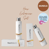 Shop Neutriderm India for the Neutriderm hair enhancer bundle with shampoo & conditioner, designed to boost hair health and reduce hair loss naturally.