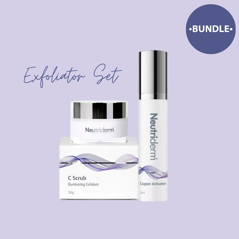  Reveal your best skin yet with the Neutriderm Exfoliator Bundle. This powerful set gently removes dead skin cells, reduces dark spots, and leaves your skin feeling soft, smooth, and radiant.