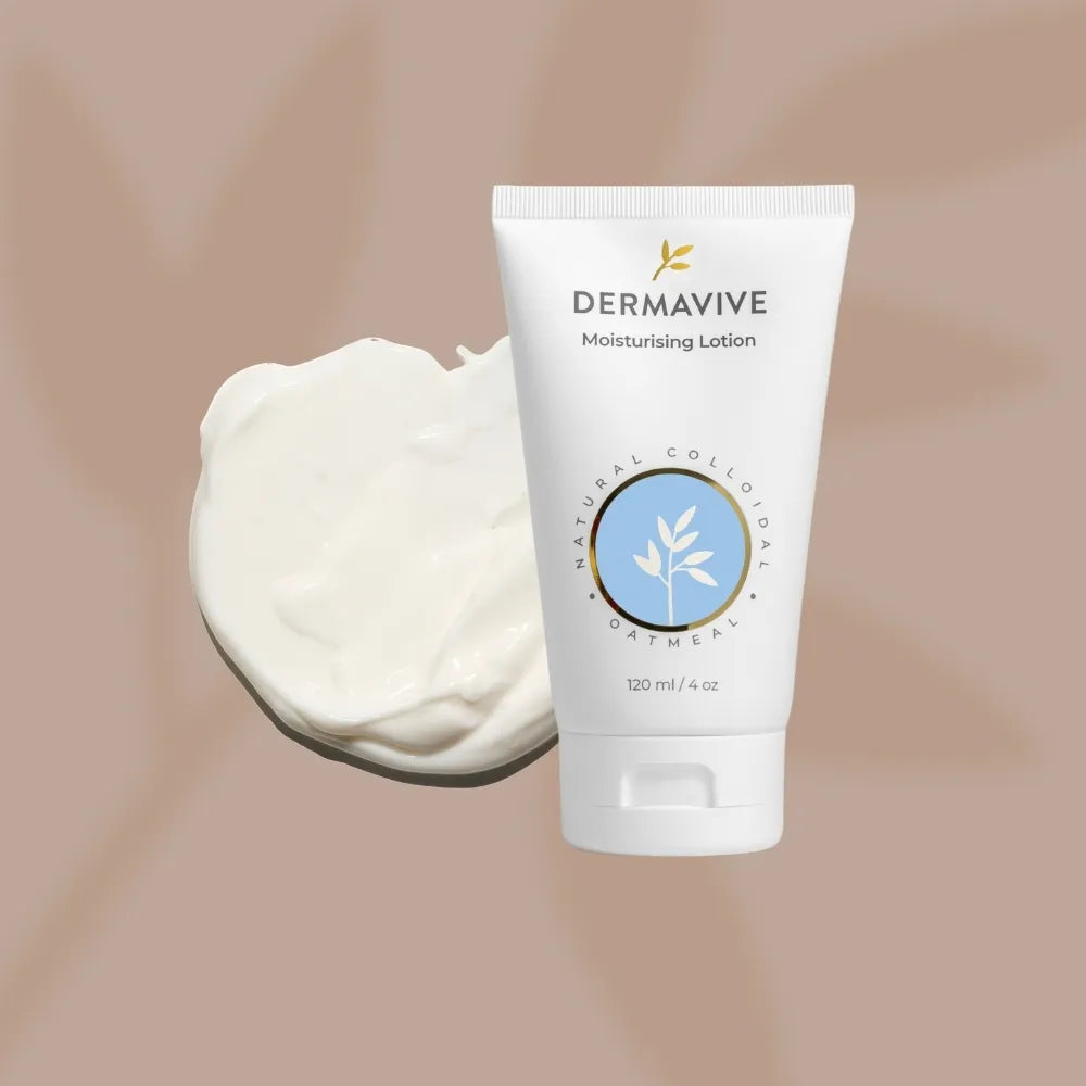  Dermavive Moisturizing Lotion provides deep hydration to keep your skin feeling soft, smooth, and healthy. This lightweight, oil-free formula absorbs quickly and won't clog pores. Perfect for daily use on all skin types.