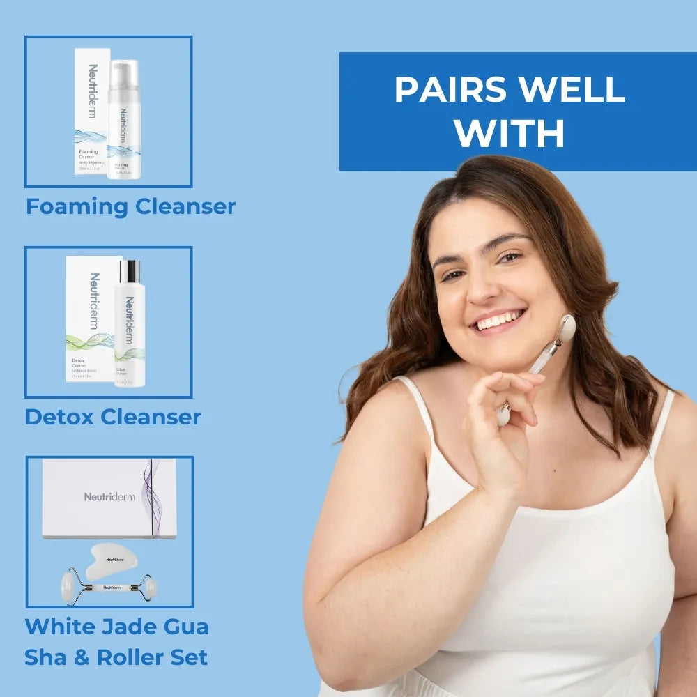  Replenish dry skin and reduce wrinkles with Neutriderm Moisturising Lotion. Enriched with Vitamin E, this lotion repairs sun damage and keeps your skin hydrated for a youthful look.