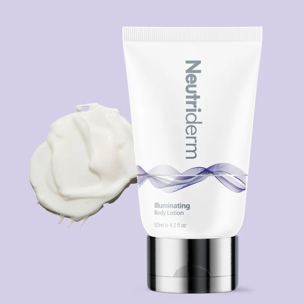  Experience brighter, smoother skin with Neutriderm Illuminating Body Lotion. Our gentle retinol formula reduces dark spots and fine lines, revealing a youthful glow.