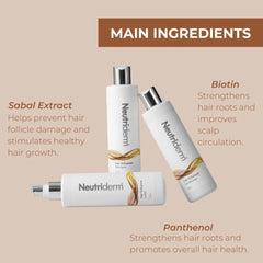  Get the hair you've always dreamed of with the Neutriderm Volumising Bundle. This 3-piece set includes a shampoo, conditioner, and lotion formulated to promote thicker, fuller hair.