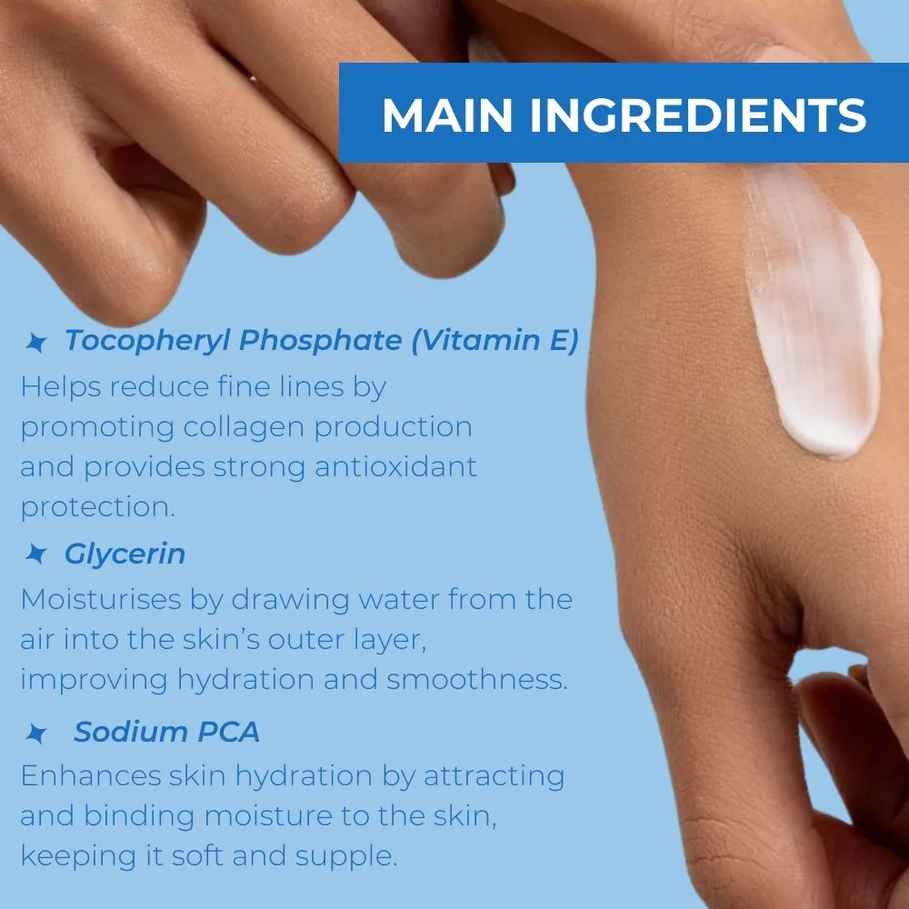  Replenish dry skin and reduce wrinkles with Neutriderm Moisturising Lotion. Enriched with Vitamin E, this lotion repairs sun damage and keeps your skin hydrated for a youthful look.