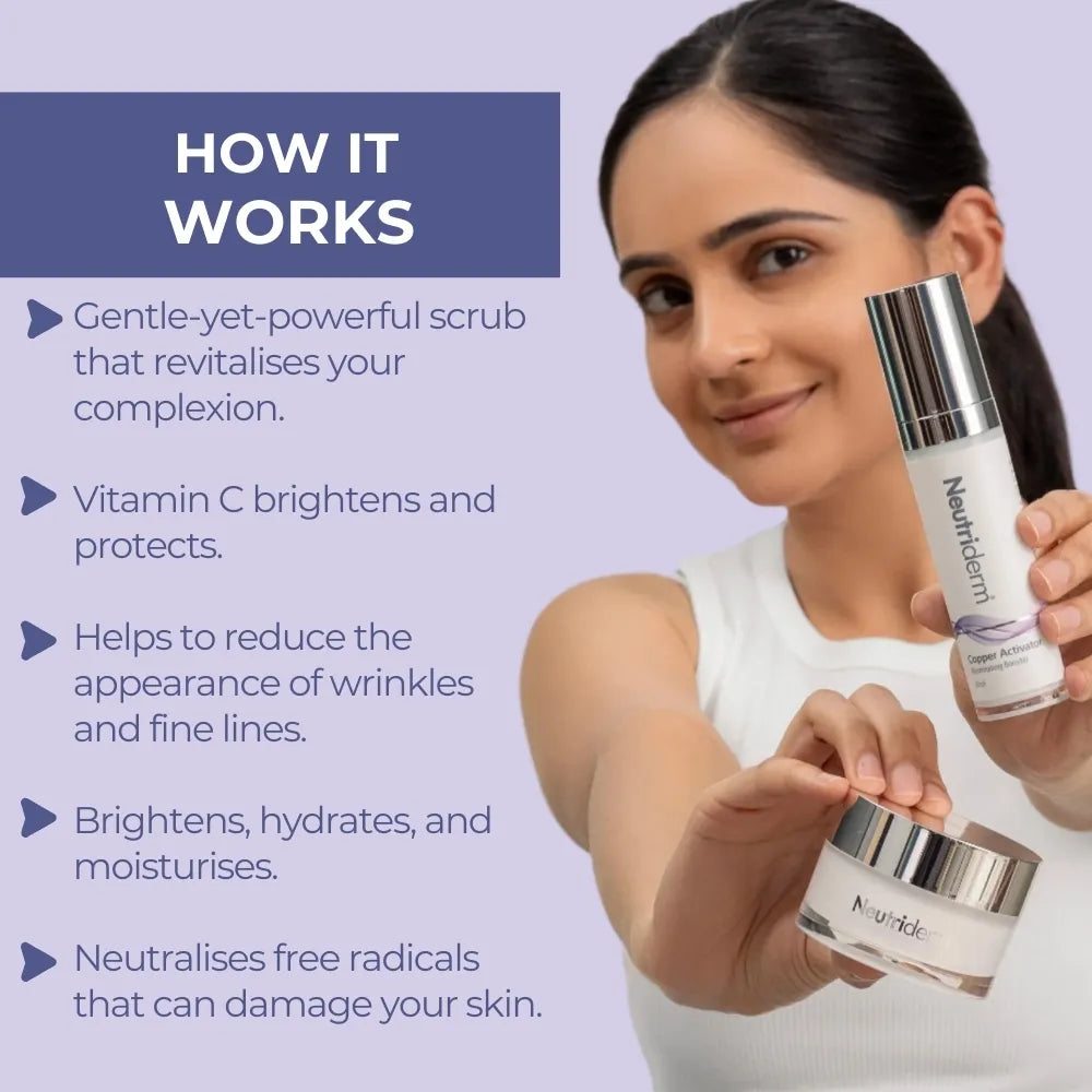  Reveal your best skin yet with the Neutriderm Exfoliator Bundle. This powerful set gently removes dead skin cells, reduces dark spots, and leaves your skin feeling soft, smooth, and radiant.
