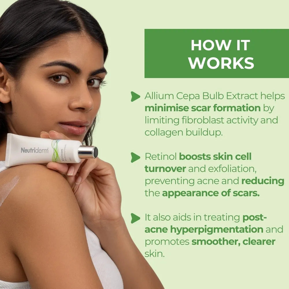  Minimize the appearance of scars with Neutriderm KS Cream. Our natural formula is clinically proven to reduce scars and promote long-lasting results. Reveal smoother, more confident skin today!