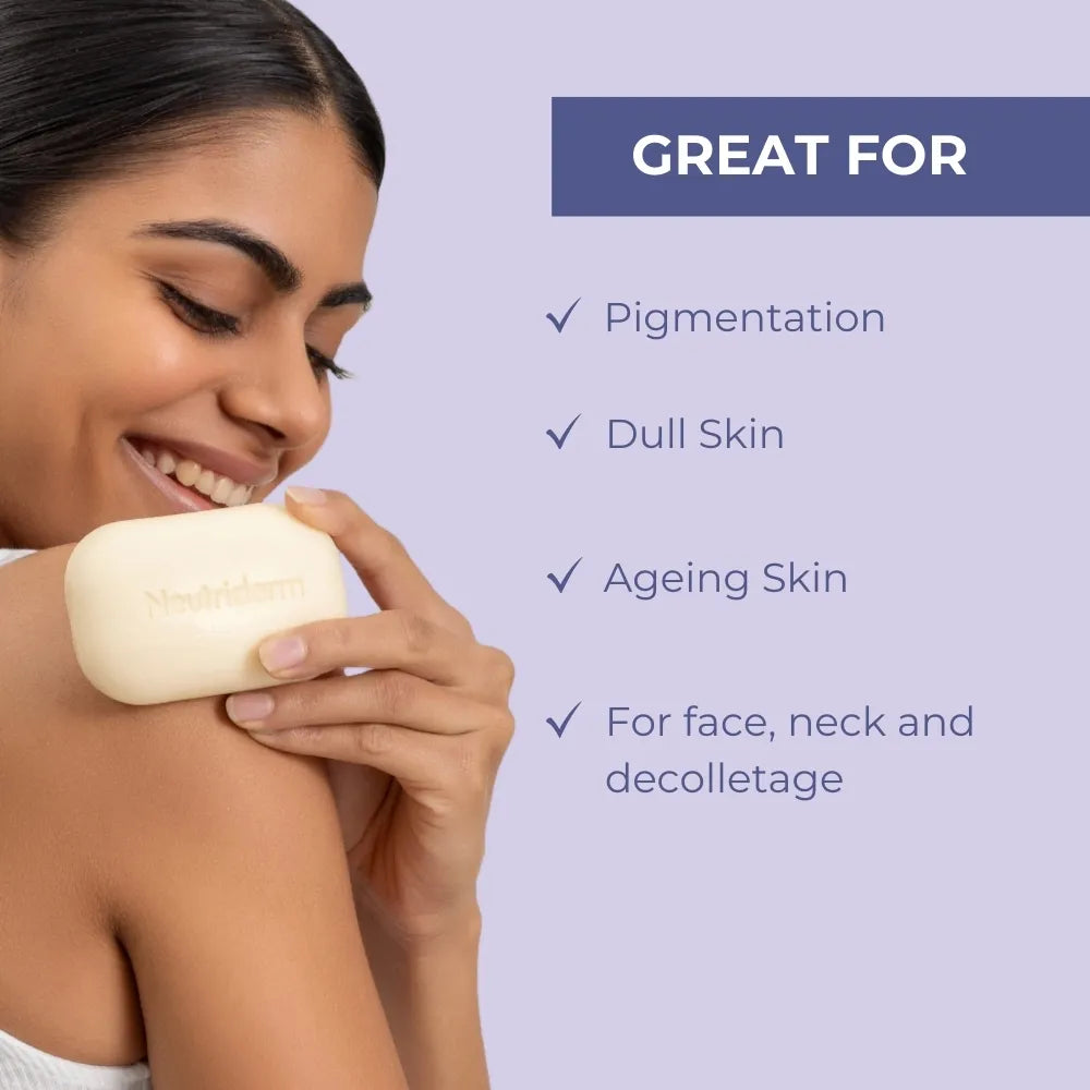  Achieve a brighter, more even-toned complexion with Neutriderm Brightening Bar. This gentle bar cleanses and exfoliates, revealing visibly radiant skin.