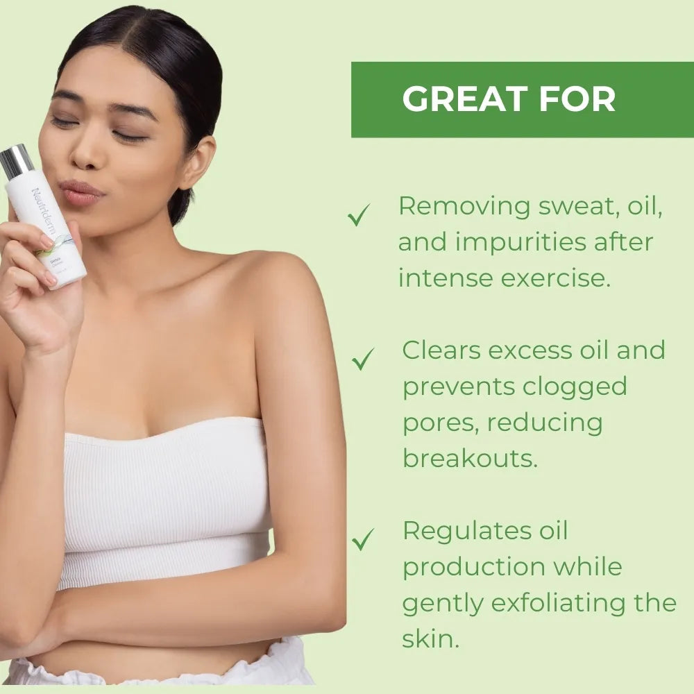  Experience the Neutriderm Detox Cleanser: a gentle formula with Glycolic Acid and Sodium PCA that removes impurities, revealing brighter, hydrated skin. Ideal for daily use. Order now!