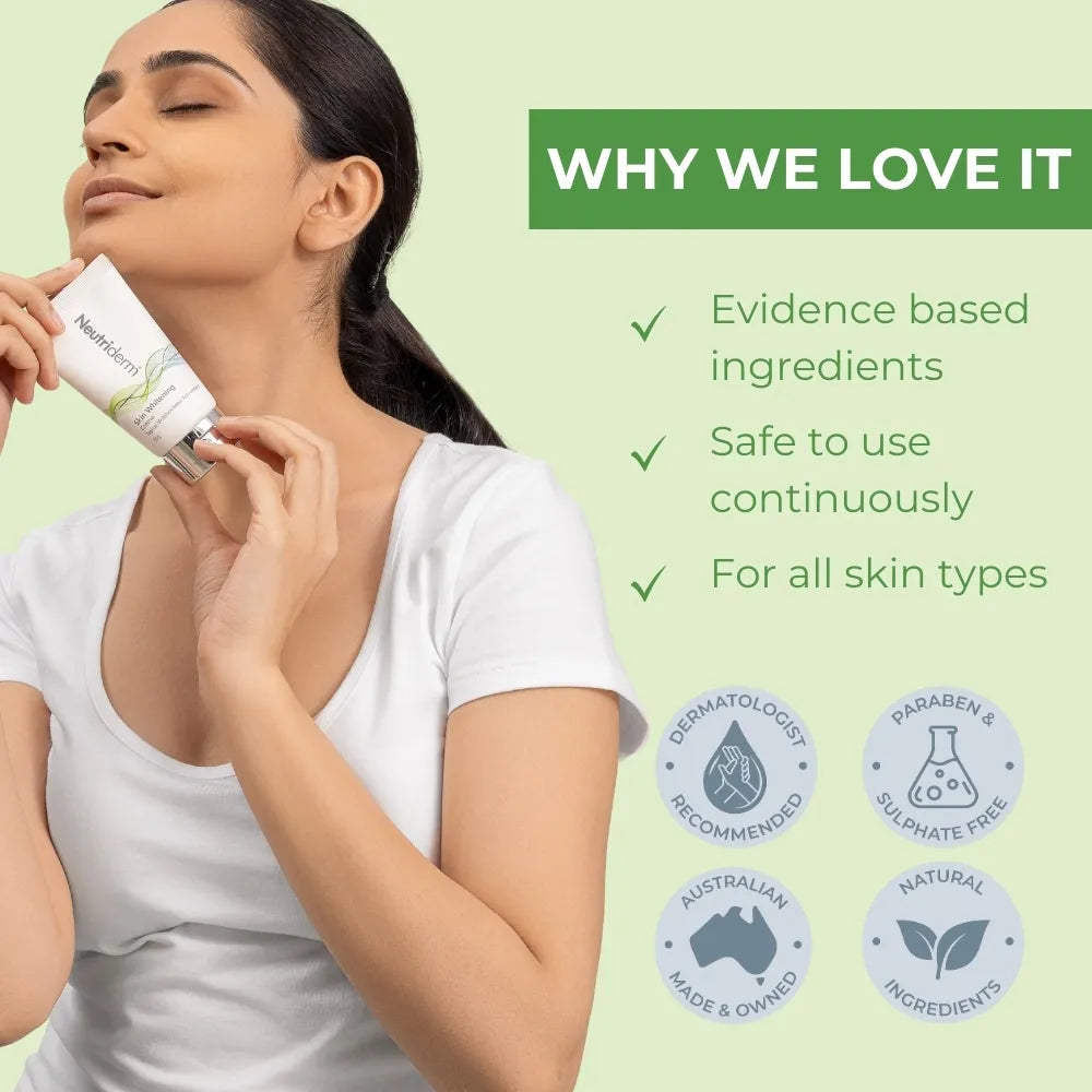  Say goodbye to dark spots with Neutriderm Whitening Creme. Formulated with potent ingredients to inhibit melanin build-up and restore your skin’s youthful radiance.