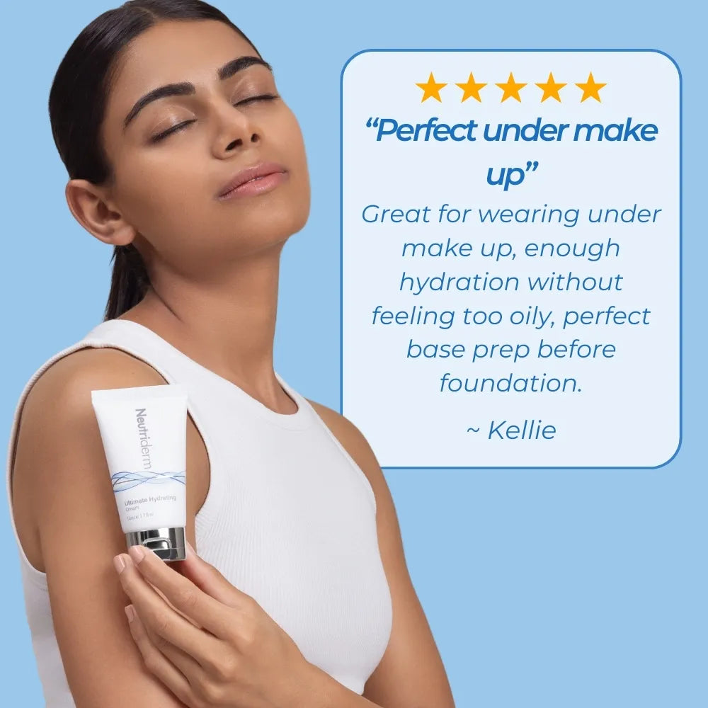  Unlock the secret to radiant, supple skin with Neutriderm Ultimate Hydrating Cream. This pH-balanced moisturiser brightens skin tone, minimizes imperfections, and provides lasting hydration for a youthful glow.