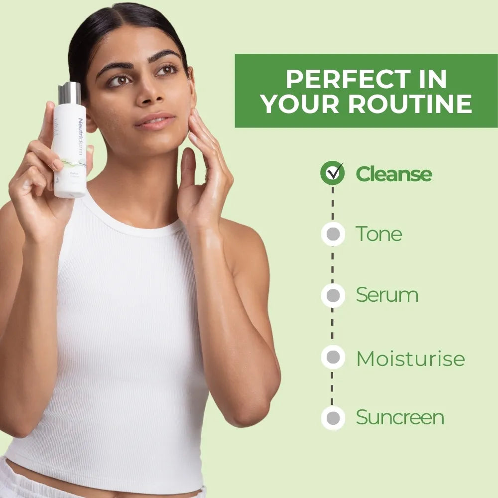  Experience the Neutriderm Detox Cleanser: a gentle formula with Glycolic Acid and Sodium PCA that removes impurities, revealing brighter, hydrated skin. Ideal for daily use. Order now!