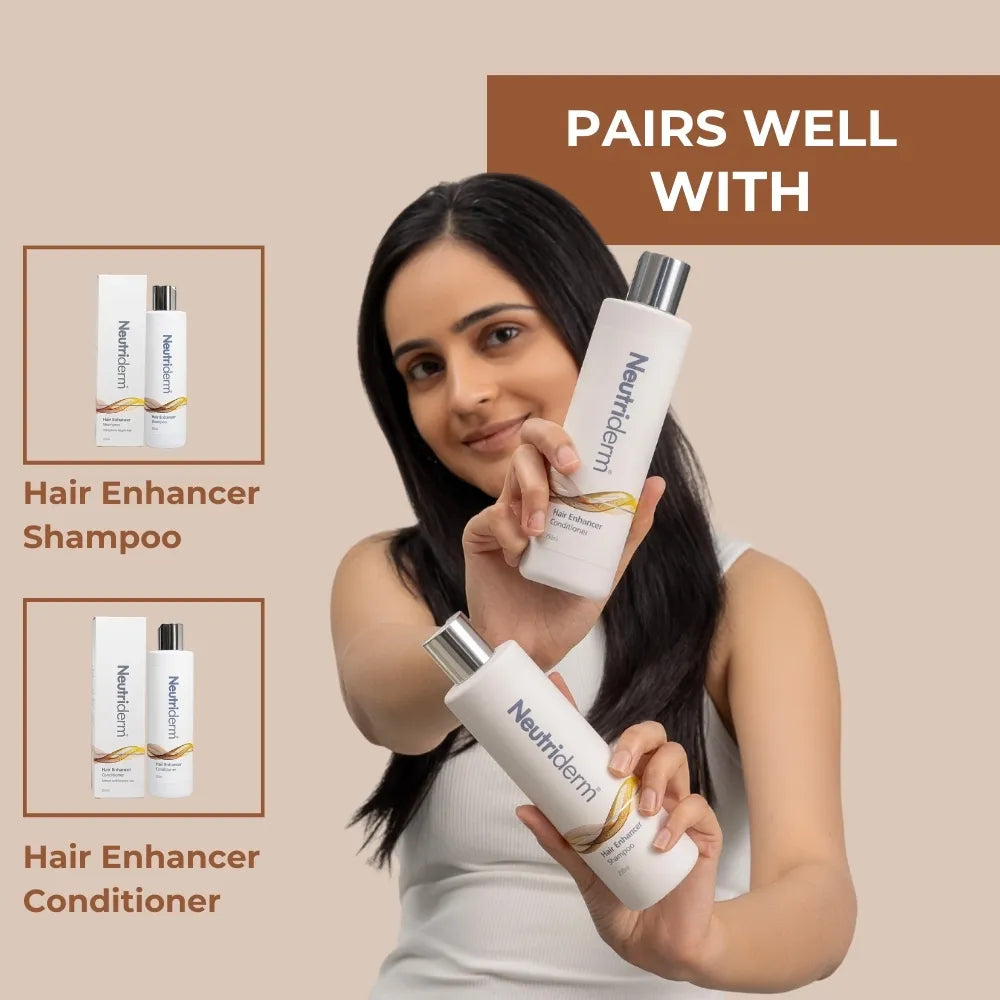 Looking to combat hair loss? Neutriderm Hair Enhancer Lotion can help. This clinically proven formula reduces hair loss and stimulates hair growth for healthier, more voluminous hair. 