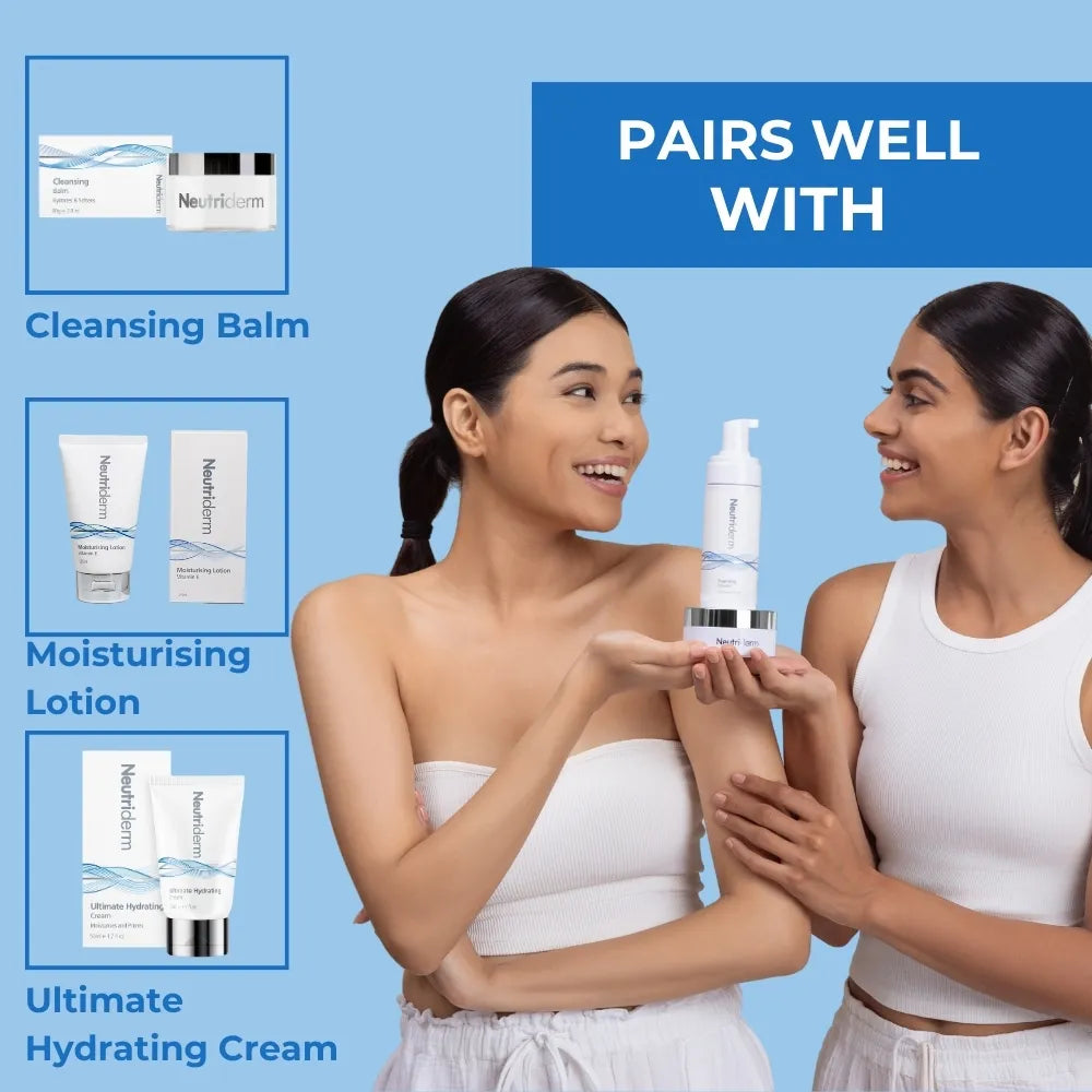  Transform your skincare routine with Neutriderm Foaming Cleanser. Removes dirt, oil, and impurities without drying your skin. Ideal for everyday freshness.