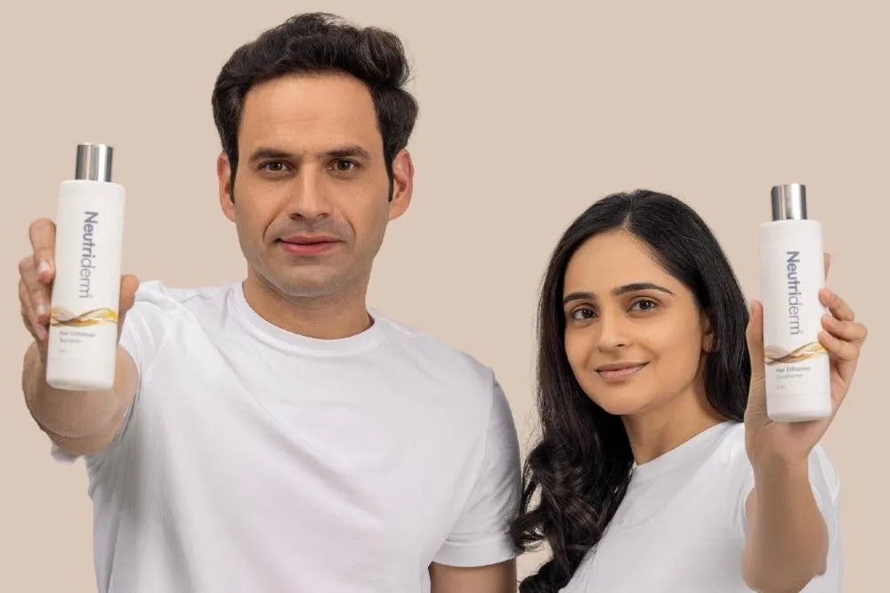  Shop Neutriderm India for the Neutriderm hair enhancer bundle with shampoo & conditioner, designed to boost hair health and reduce hair loss naturally.